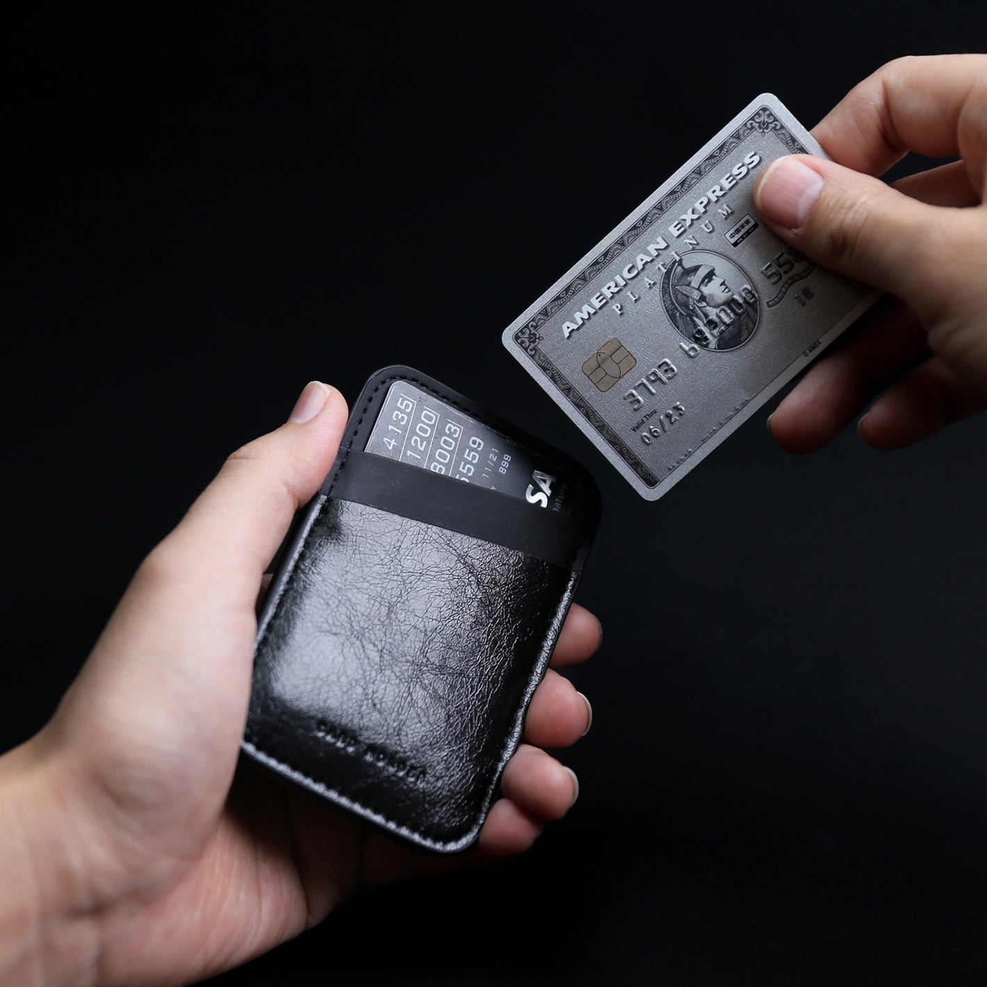 PUNCUBE Men’s Card Holder Wallet,Slim Minimalist Wallet With Key Holder and  Phone Stand, Key Wallet, Rfid Blocking Wallet